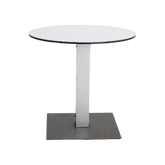 Main table low white round